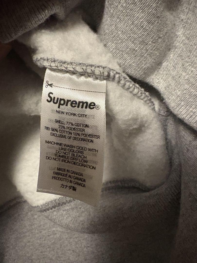 supreme ボックスロゴ　スウェット ヘザーグレー