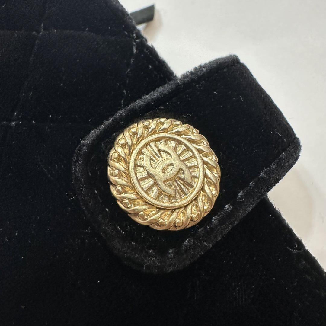 CHANEL シャネル マトラッセ ポーチ ベロア ブラック - メルカリ