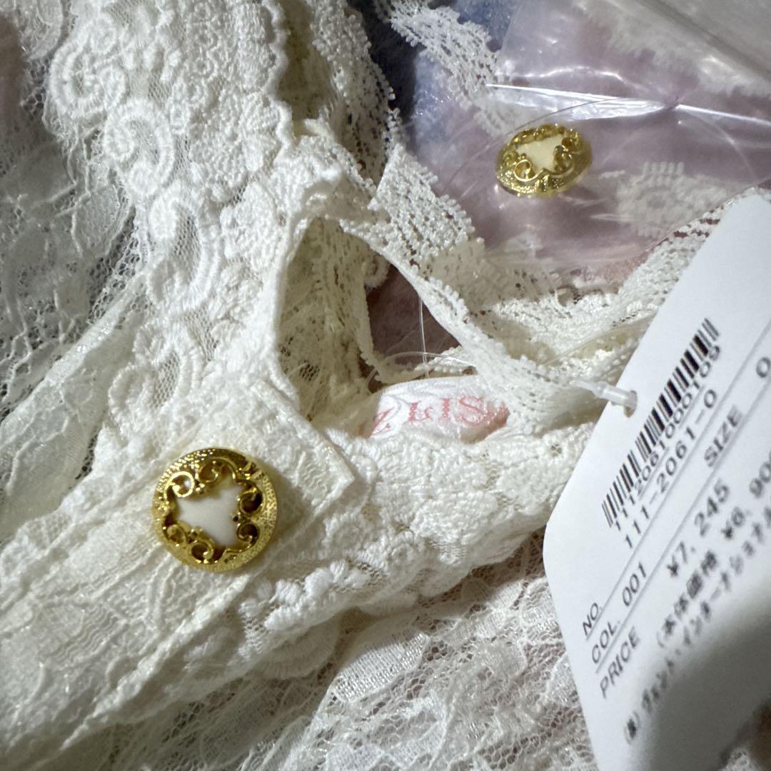 国産品 レース アイボリー LISA LIZ 五分袖 メルカリ - 未使用タグ付き トップス