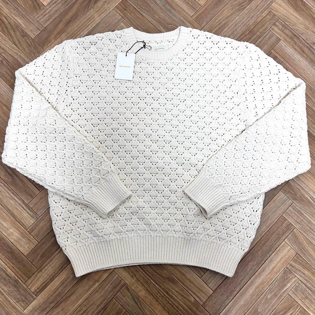 AIME LEON DORE SS25 クルーネックニット アイボリーL AIME LEON DORE