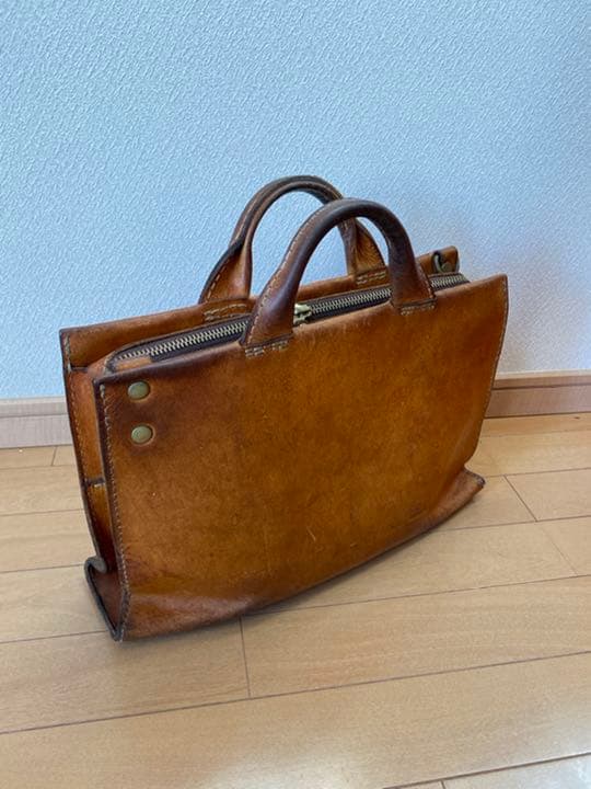 HERZレザー ビジネスバッグ ブラウン未使用。 HERZ - ヘルツ／HERZ バッグ ブリーフケース ビジネスバッグ 鞄