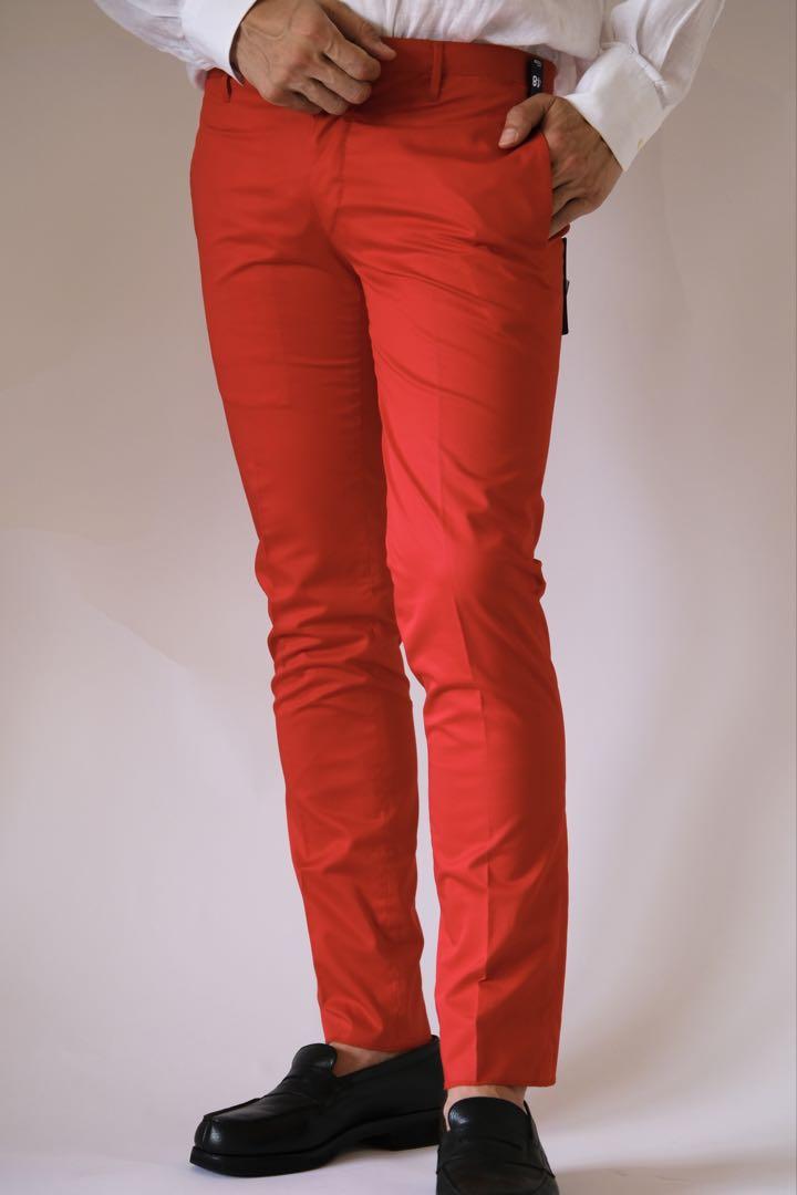 新品未使用Rota Pantaloni ロータコットントラウザーズ赤48