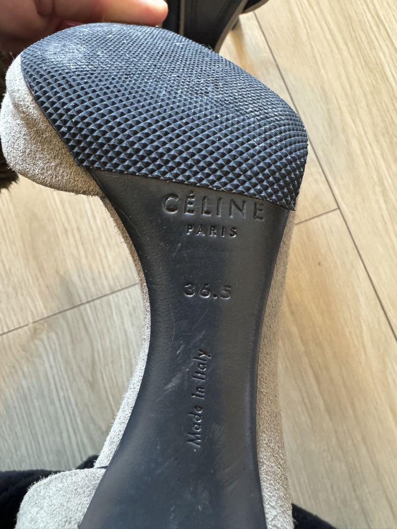 CELINE グレー スエード ハイヒール