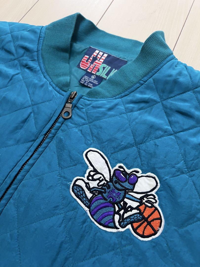ホーネッツ シルク ボンバージャケット スタジャン 希少 NBA
