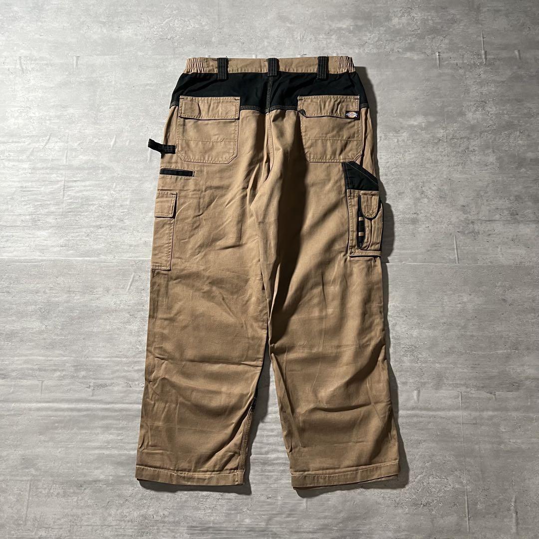 【太バギーパンツ、ダブルニー】Dickiesストリート古着ペインター90s