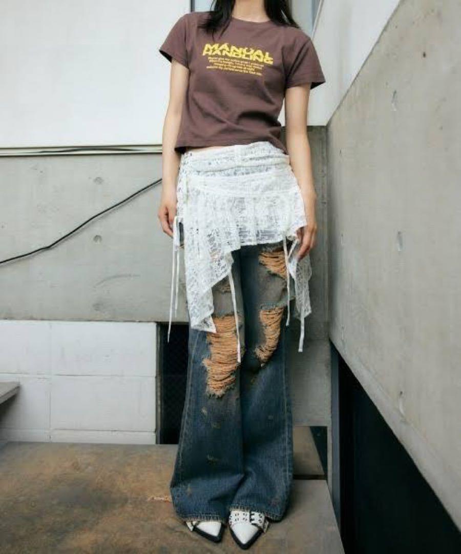 SLY L／W TORE IT UP FLARE JEANS-B サイズ1