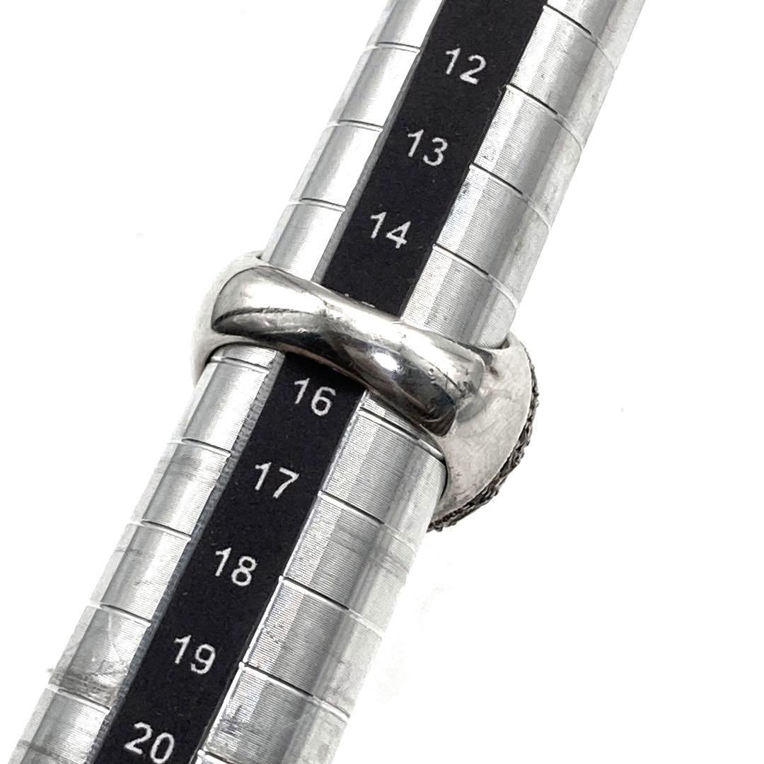 SILVER925 シルバー リング 唐草 蔦 マーカサイト リング Italy
