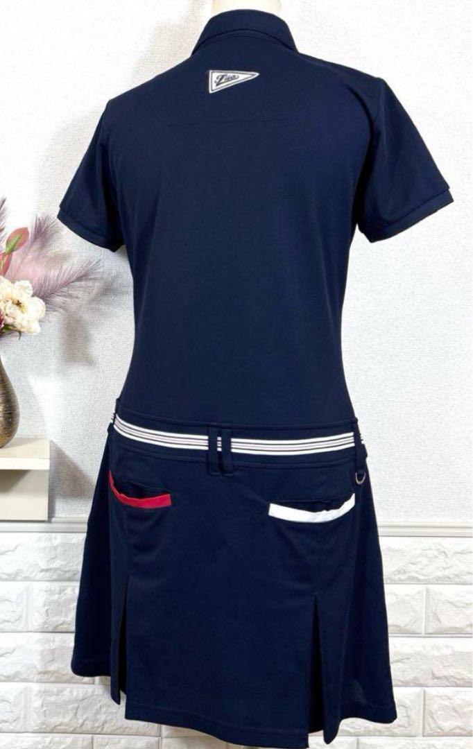 ☆【FILA GOLF】☆フィラゴルフ☆ネイビー 半袖ポロワンピースMサイズ☆