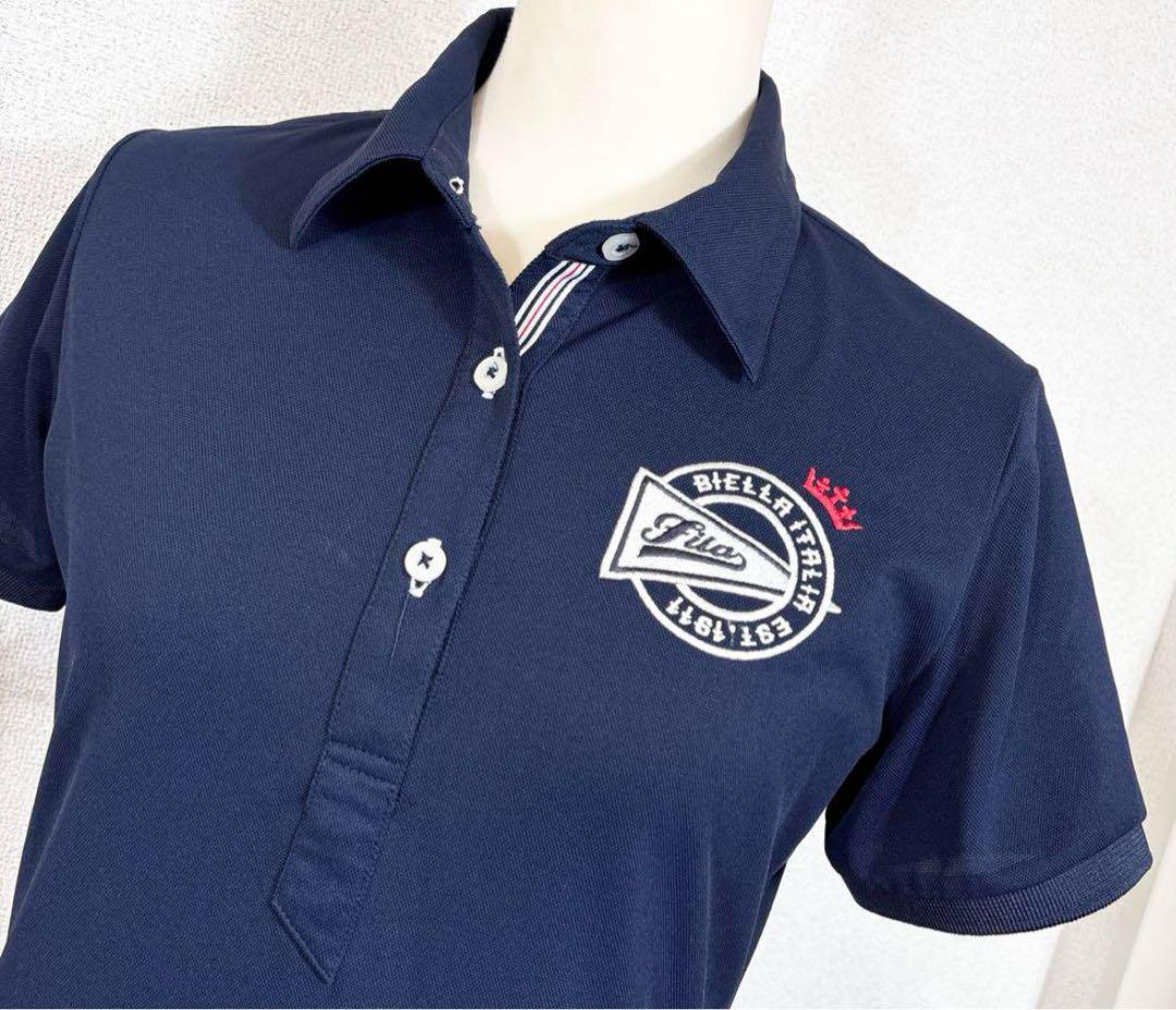 ☆【FILA GOLF】☆フィラゴルフ☆ネイビー 半袖ポロワンピースMサイズ☆
