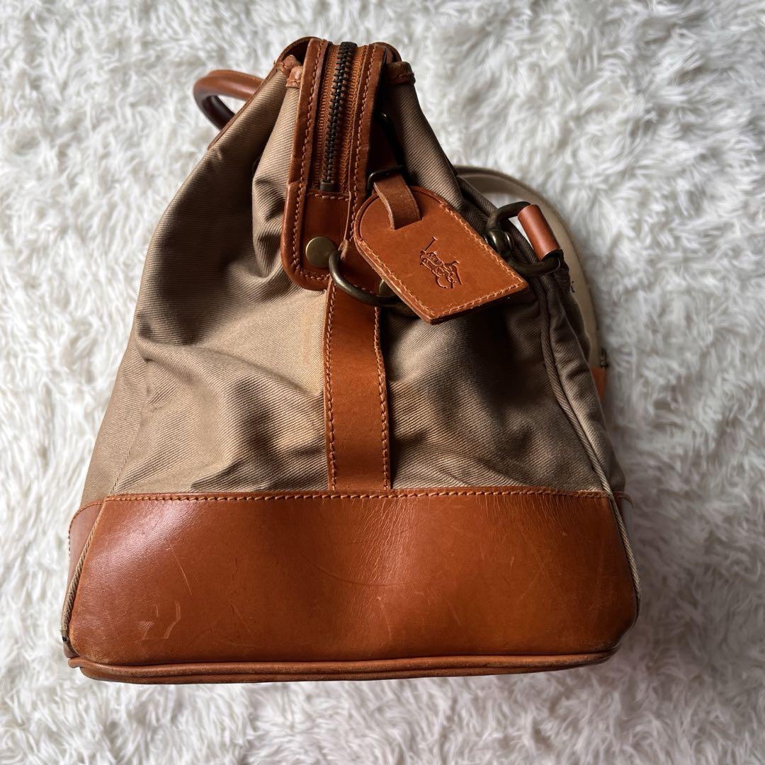 RALPH LAUREN キャンバス レザー ドクターズバッグ　2way