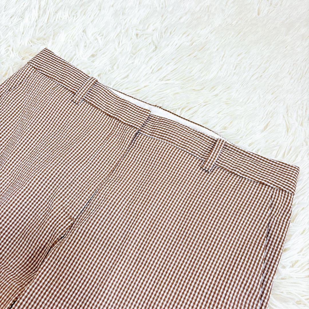 極美品☆Theory シアサッカー ギンガムチェック ジャケット パンツ セット