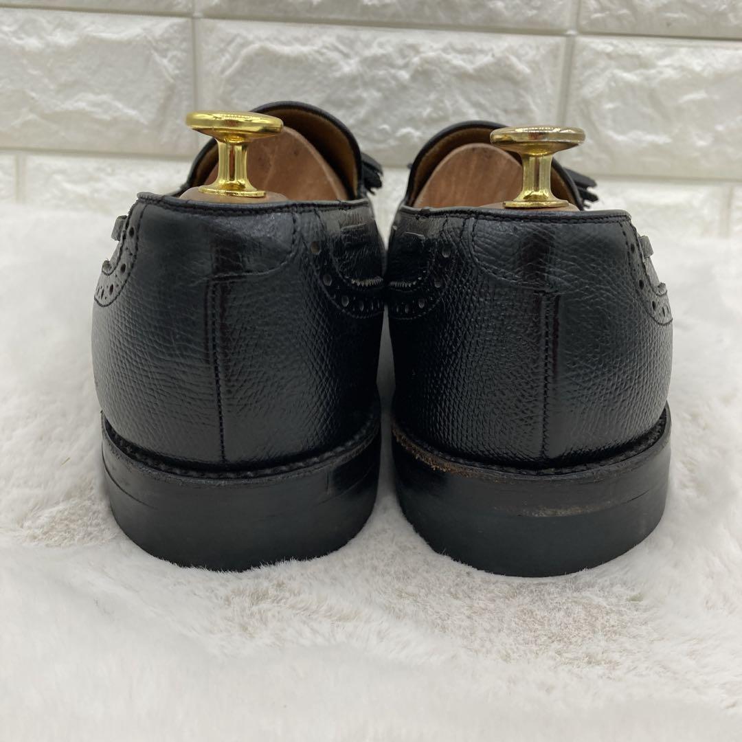 REGAL リーガル】美品 タッセルローファー 革靴 シボ革 黒 25.5cm