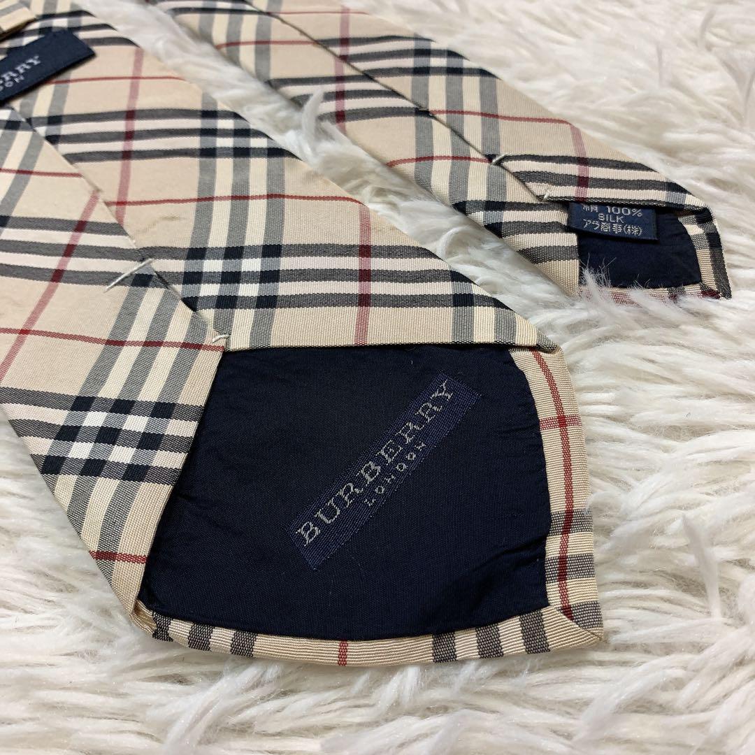 【希少】BURBERRY LONDON　ネクタイ　ノバチェック　シルク100%