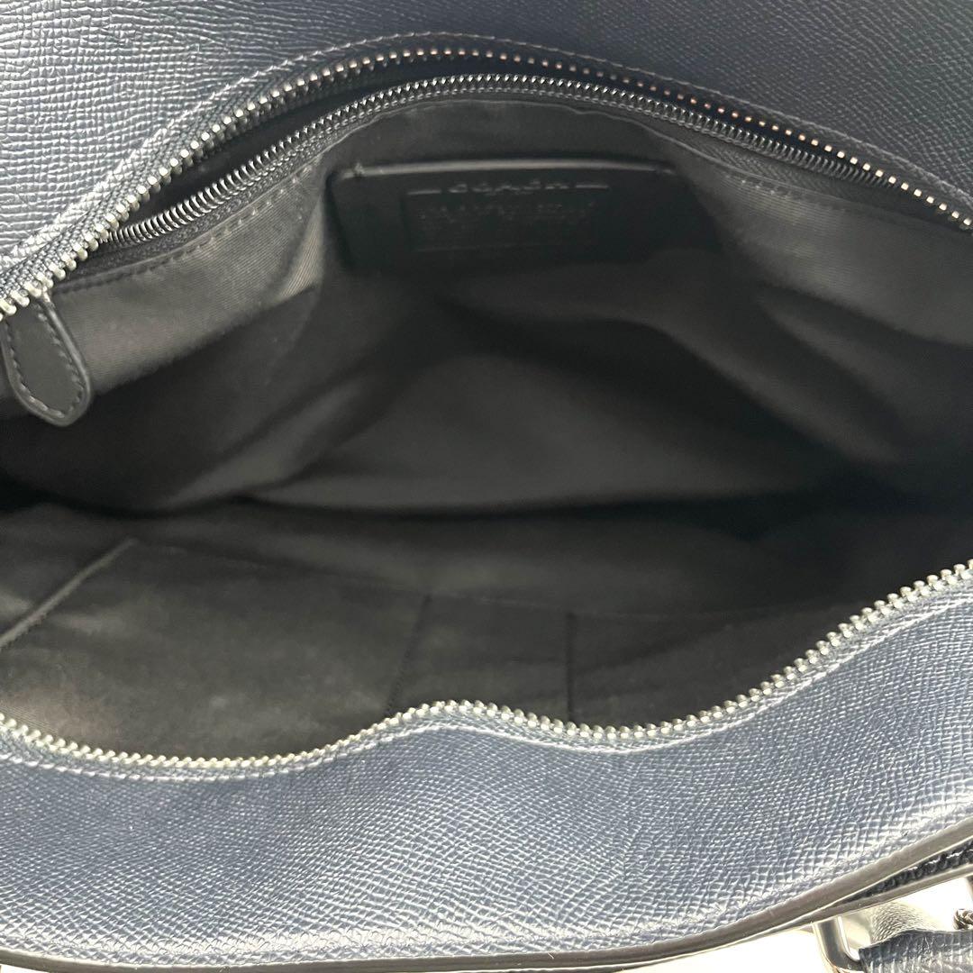 【美品】COACH ベケット ビジネス トートバッグ ネイビー A4可能