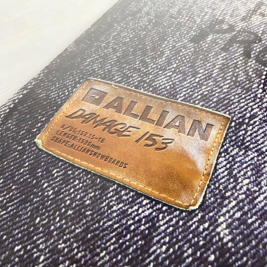 美品）ALLIAN アライアン スノーボード DAMAGE 153cm ケース付