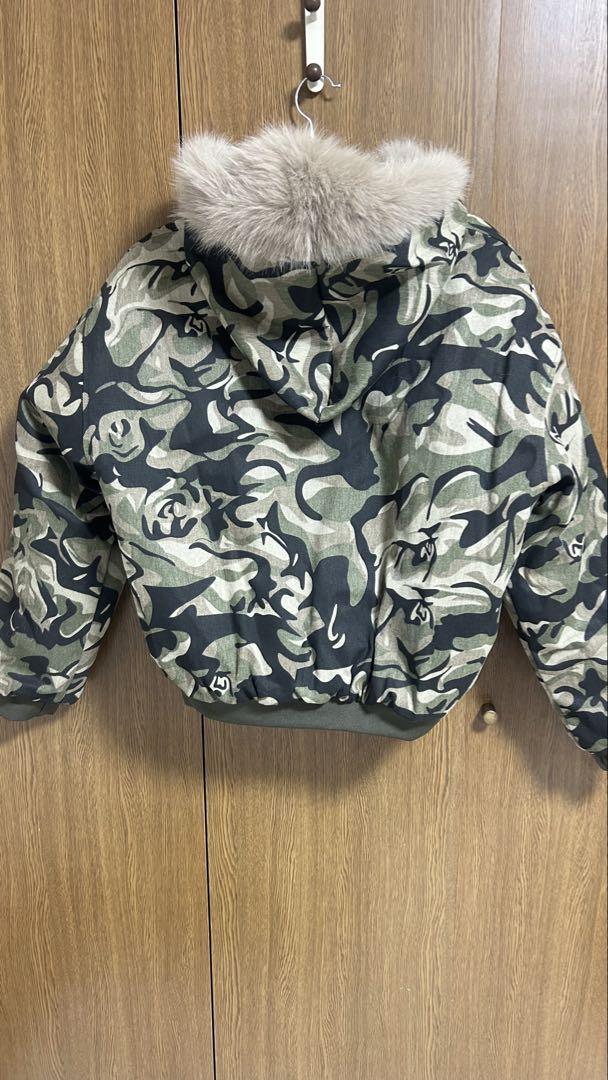 通販 激安 ファッションファッション - 迷彩柄ファー付きボンバージャケット ジャケット・アウター