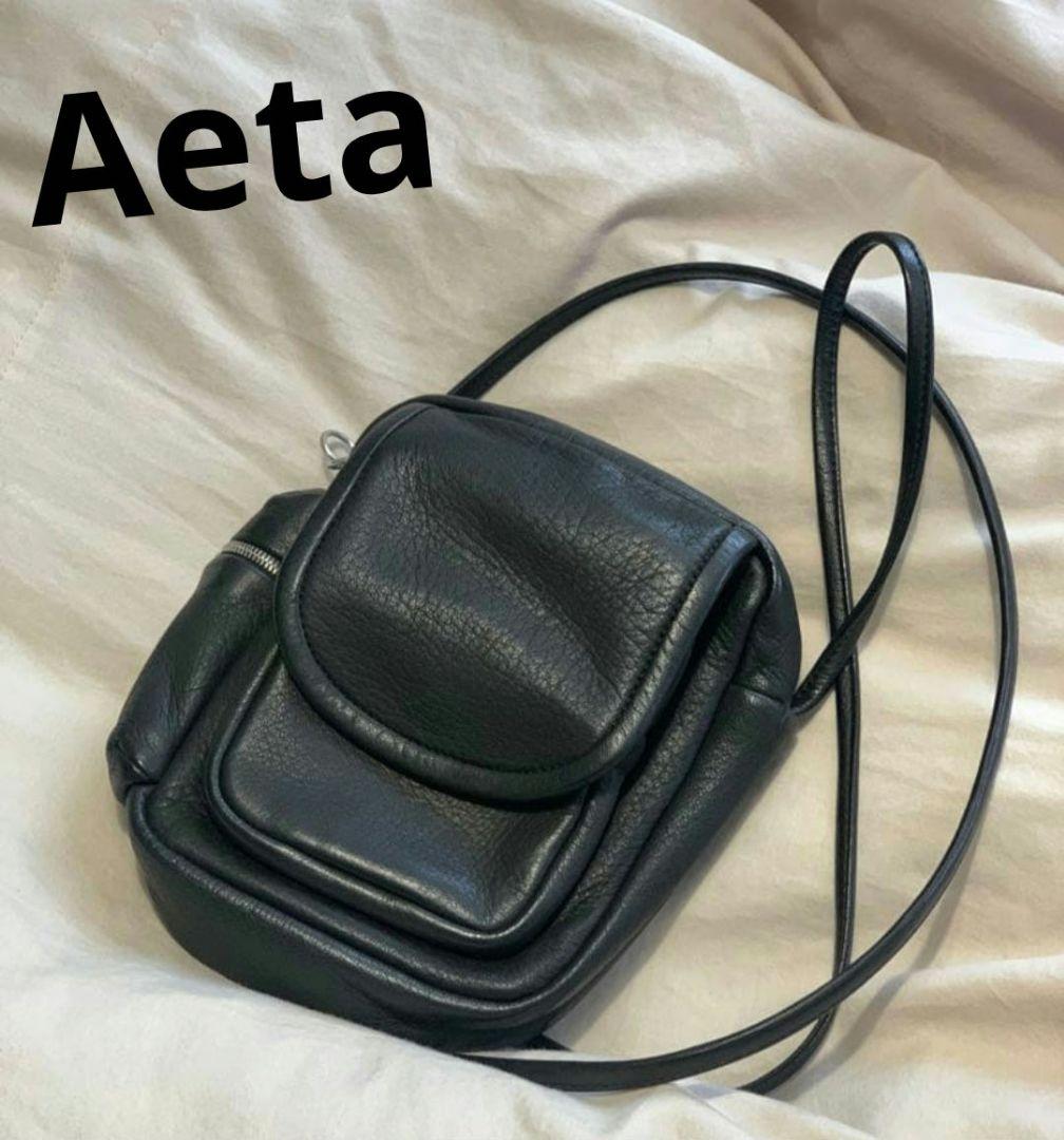 Aeta DEER LEATHER MINI SHOULDER BAGやや傷や汚れあり