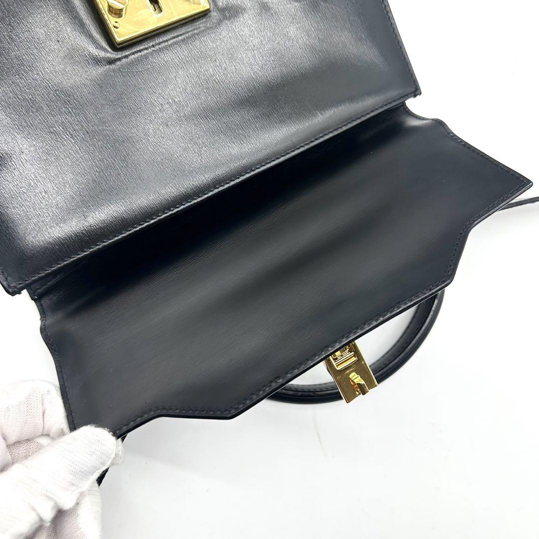 美品　グッチ レディロック 2way ハンドバッグ レザー ショルダー