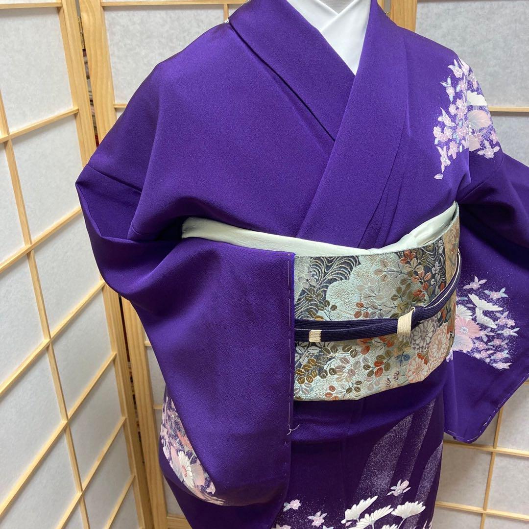 伊藤南様［9661］訪問着 美品 未使用 草花吉祥文 しつけ付 正絹 着物 袷