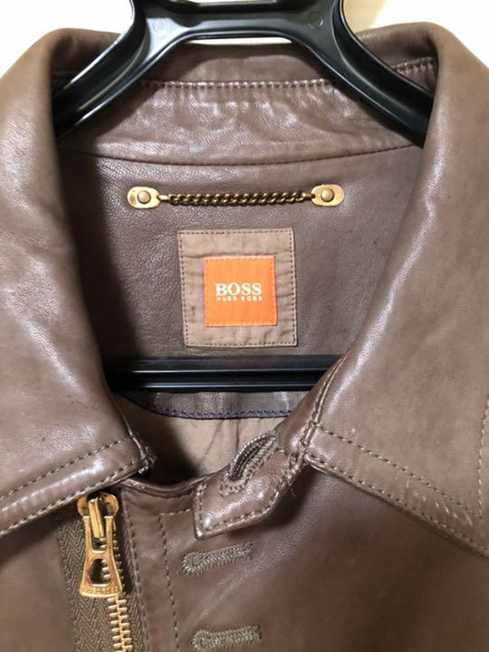 希少サイズ レザージャケット VBMwu-m90181547334 HUGOBOSSライダースジャケット 国産大得価