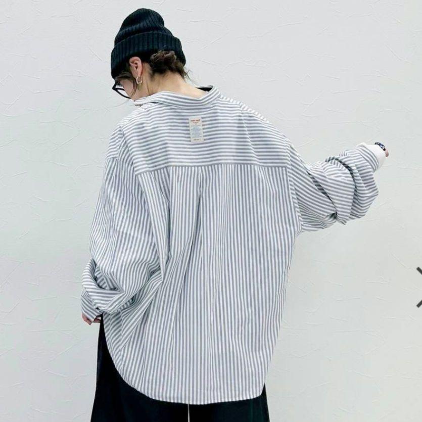 ニコアンド［be with M］ Misayo カラフルストライプシャツ　ブルー ニコアンドbe with M Misayoカラフルストライプシャツブルー新品