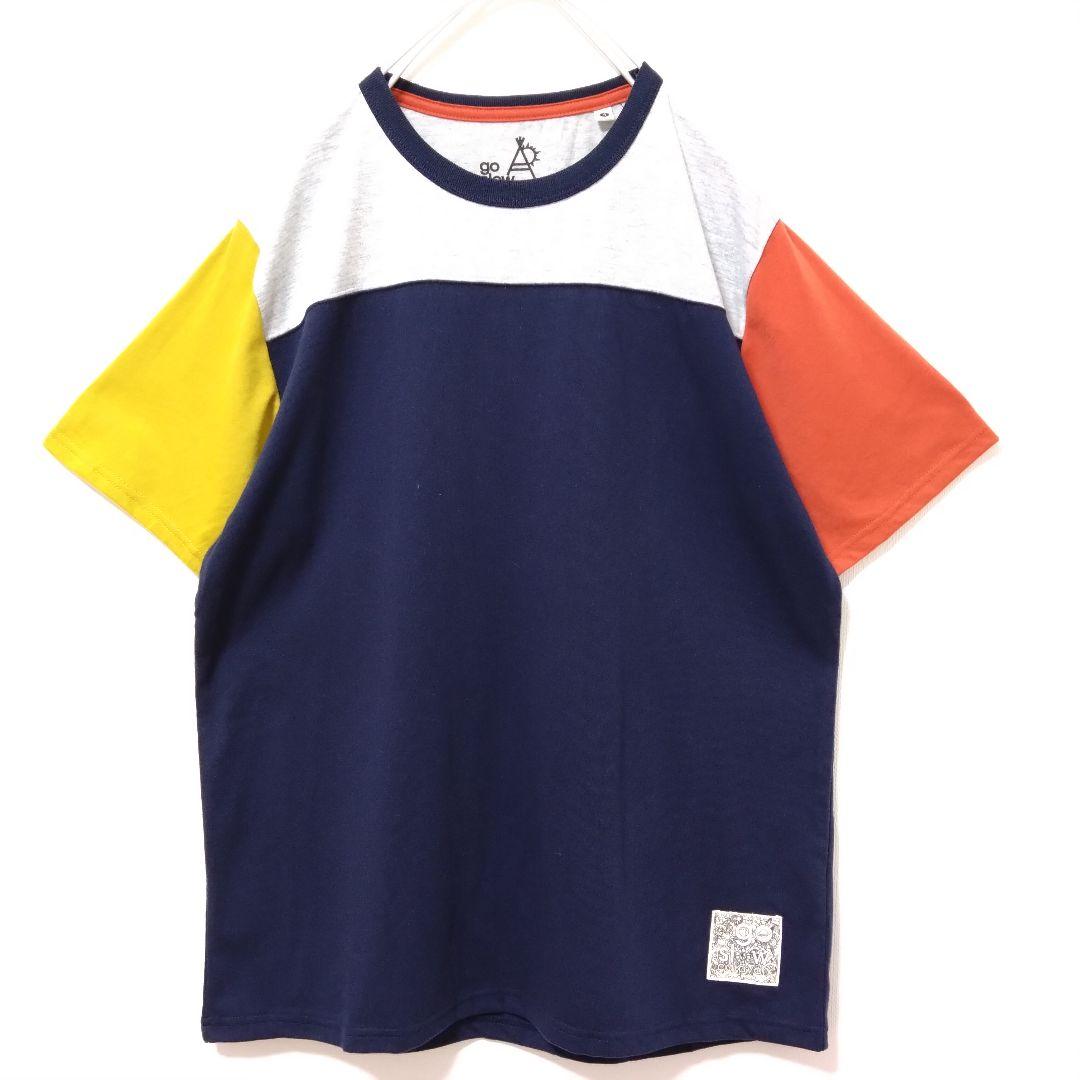 【go slow caravan】　半袖　Tシャツ　メンズ　古着　L　ネイビー