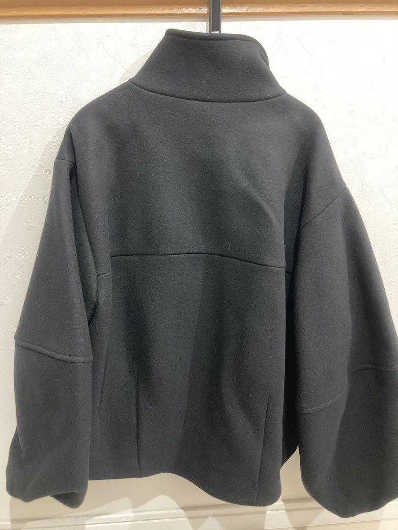 noble メルトンパフスリーブショートコート