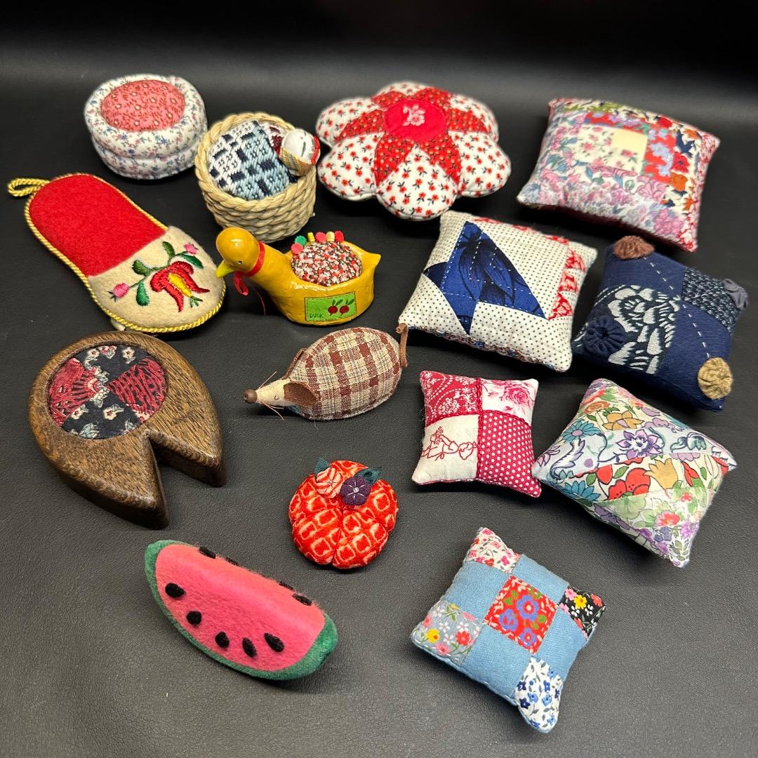 ♡Fa右1003 ビンテージ ピンクッション 針山 アンティーク 15点まとめ