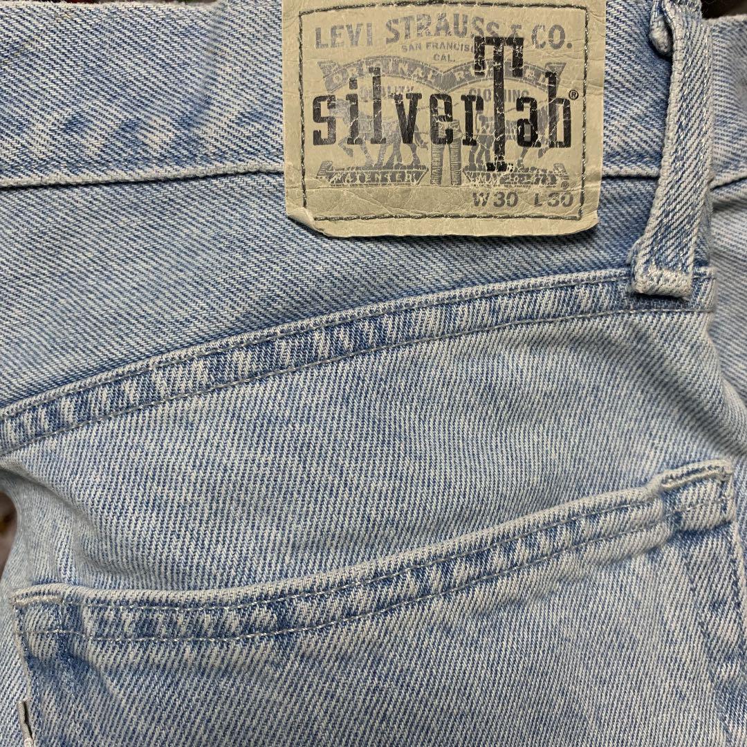 グレイ系,Lは自分にプチご褒美を Levi's シルバータブ Silver Tab セール限定商品 シルバータブ tab silver levi's baggy W30 バギー デニム/ジーンズ