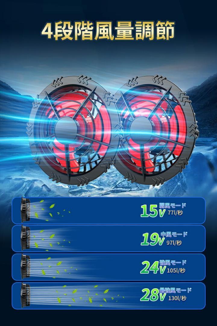 【2025強化版】ファンバッテリーセット 28V バッテリー 30000mAh