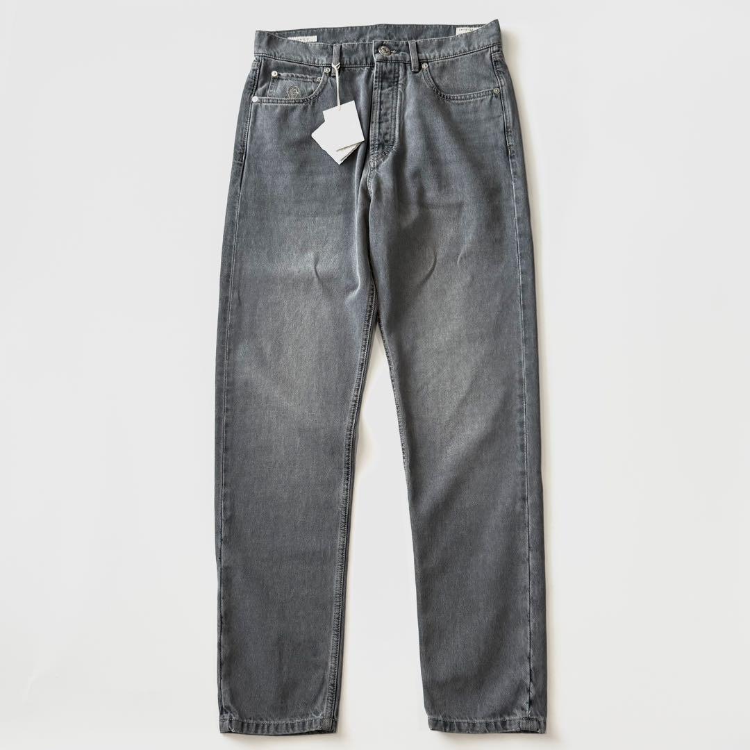 n*o様 【美品】 ブルネロクチネリ デニムパンツ コットン ベージュ 46 BRUNELLO CUCINELLI ブルネロクチネリ コットン デニムパンツ