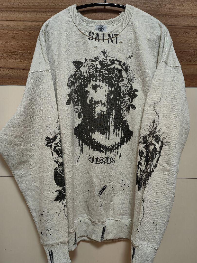 新品SAINT MICHAEL セントマイケル Jesus スウェット M