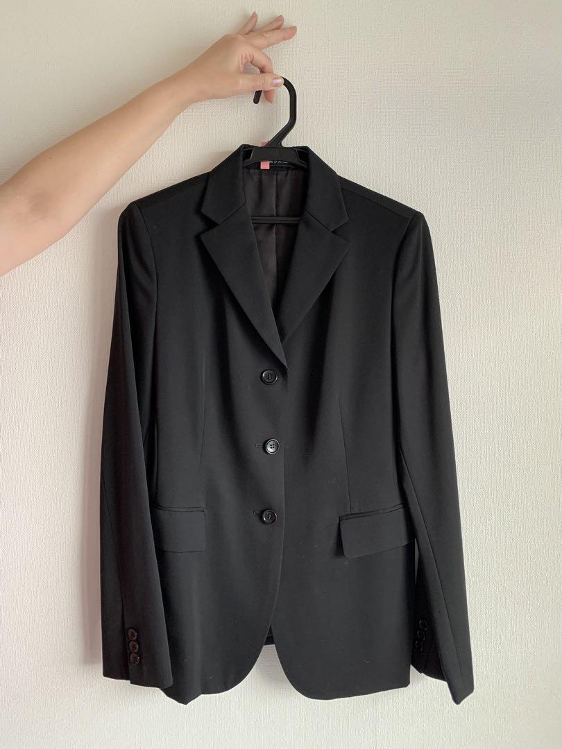 即購入値下げ、冠婚葬祭可能】11号 コムサデモード 黒スーツ