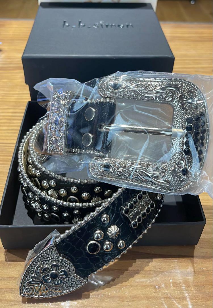DIESEL 黒 レザー ベルト 専用袋付き（Diesel B-1dr Scratch