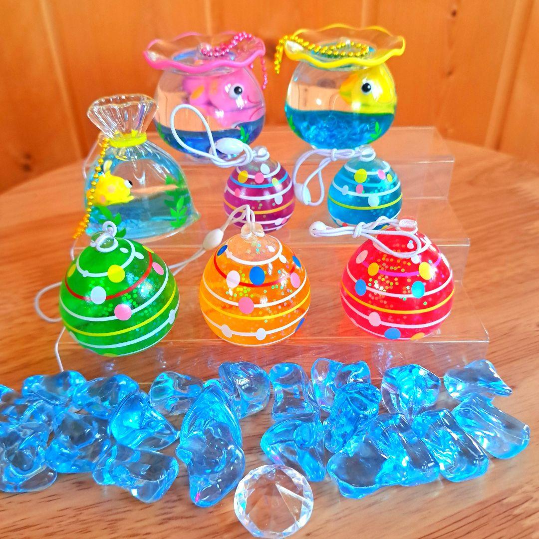 金魚鉢　ヨーヨー　オイルチャーム　セット　夏祭り まとめ売り オイルチャーム 金魚 ヨーヨーキーホルダー 可愛い