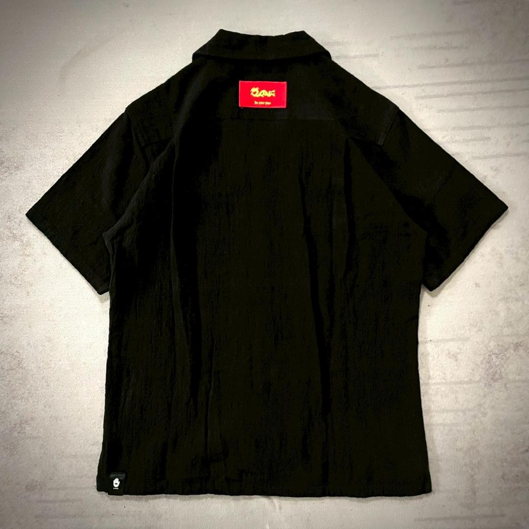 希少 美品 CREAM SODA オープンカラーシャツ コットン ブラック M