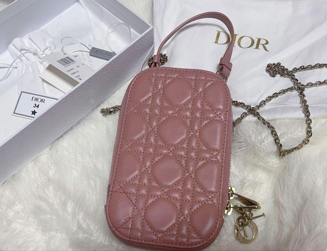 Lady Dior フォンホルダー ピンク 正規品 箱付き