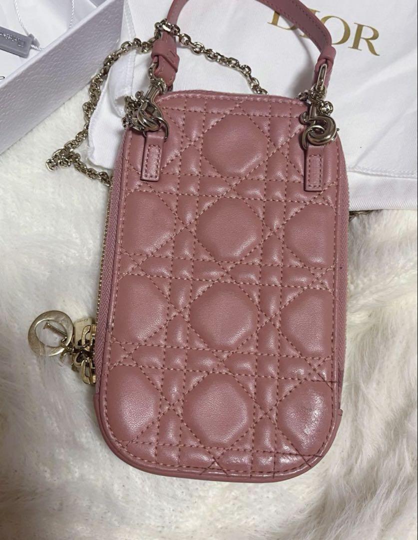Lady Dior フォンホルダー ピンク 正規品 箱付き
