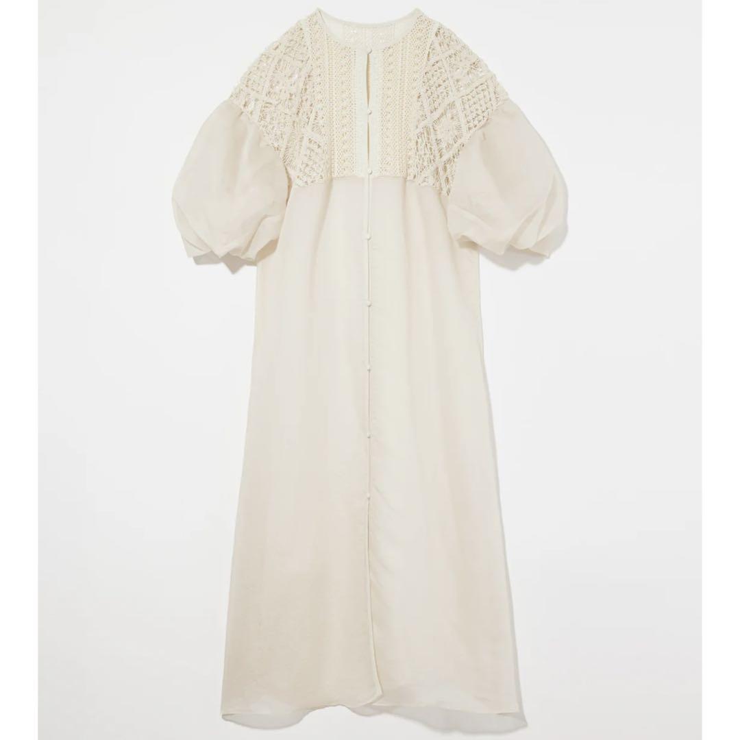 ワンピース COTTON LACE PATCHWORK DOCKING ONE PIECE