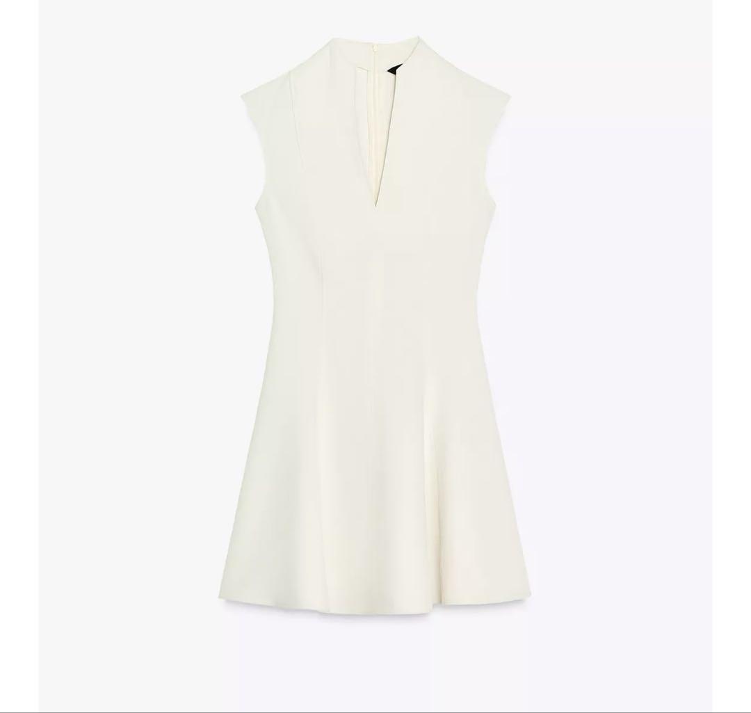 ZARA】ノースリーブクレープミニワンピース 2242/620/800 (ZARA