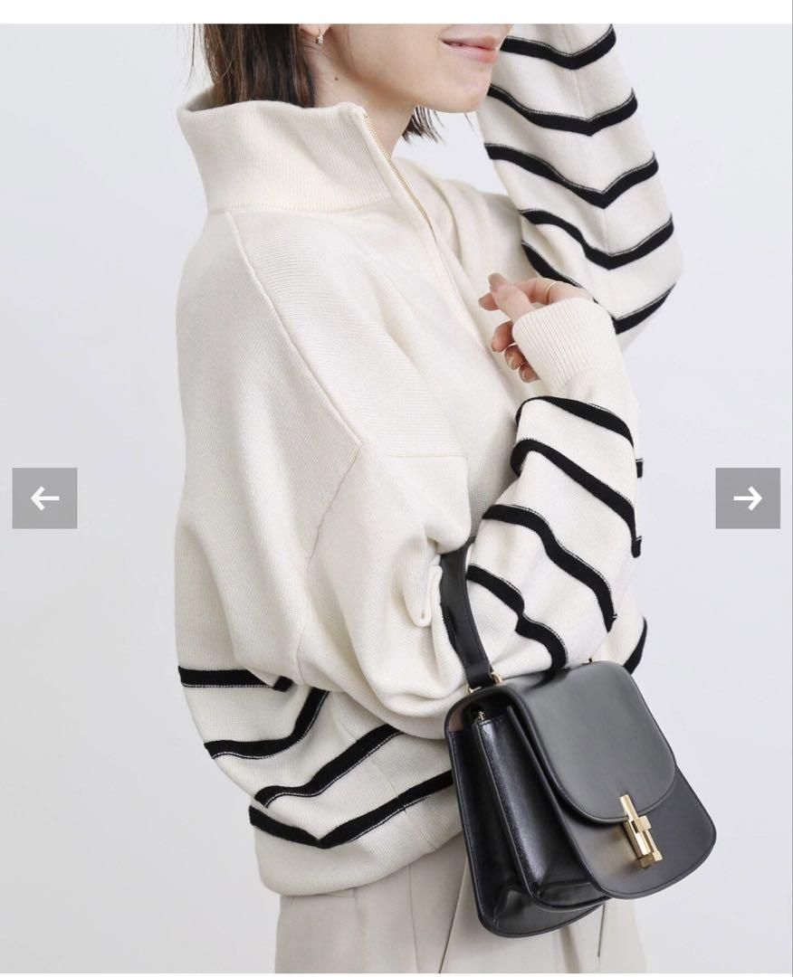 GOOD GRIEF グッドグリーフ Border Zip Knit Top GOOD GRIEF グッドグリーフ Border Zip Knit Top