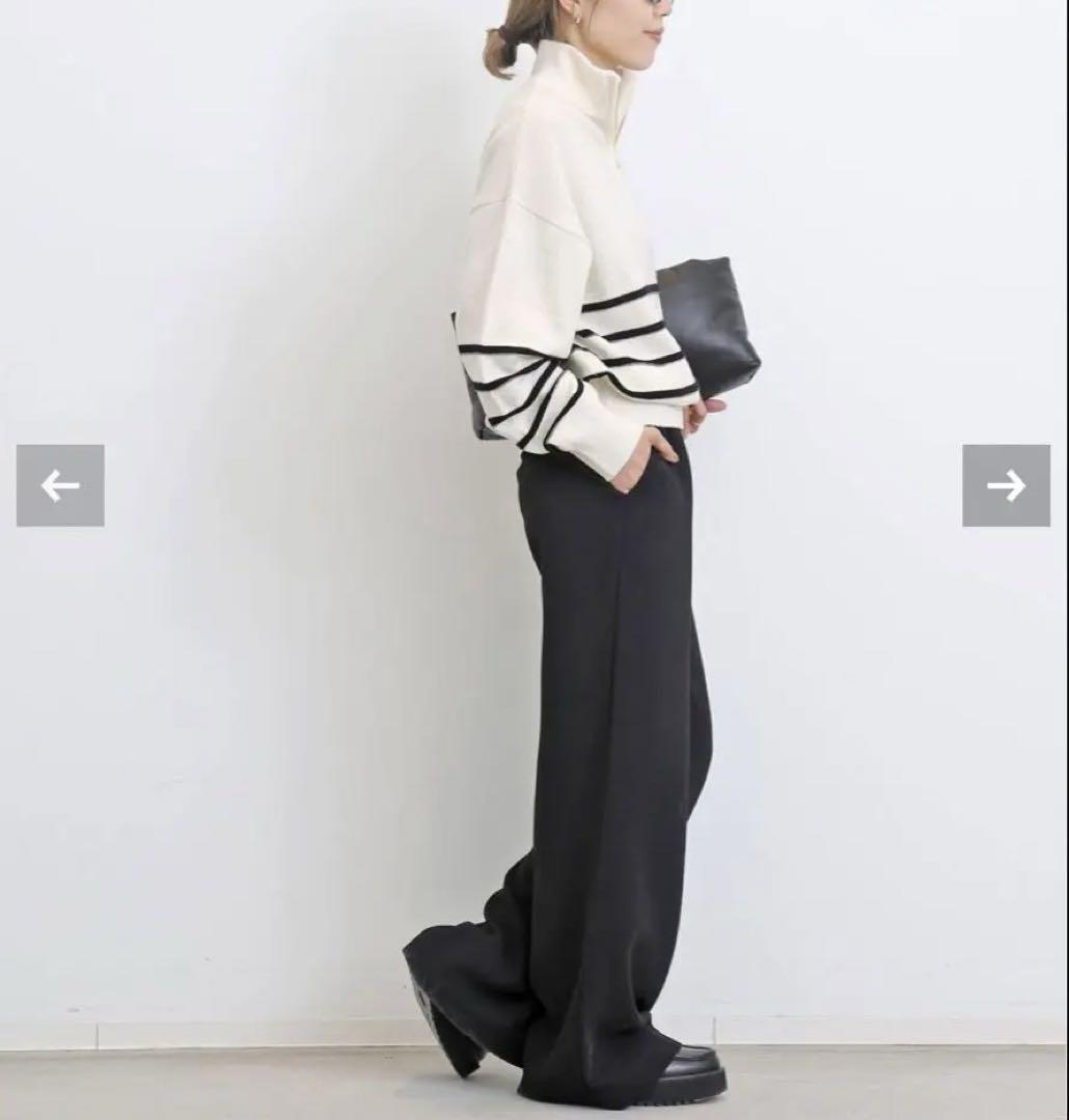 GOOD GRIEF グッドグリーフ Border Zip Knit Top GOOD GRIEF グッドグリーフ Border Zip Knit Top