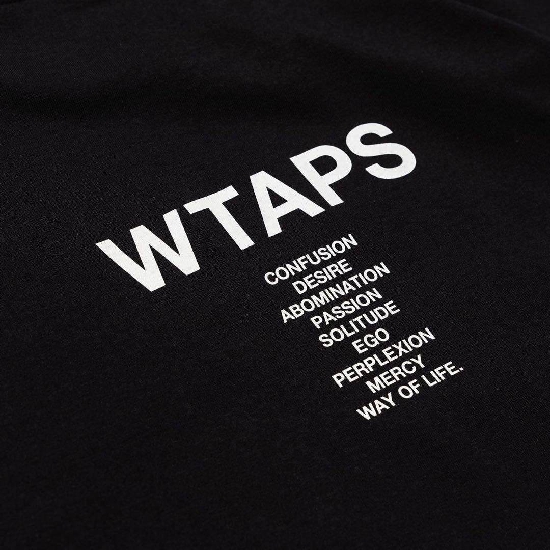関送込! WTAPS INGREDIENTS 長袖 クルーネック Tシャツ プリント WTAPS INGREDIENTS SS TEE BLACK XLサイズ