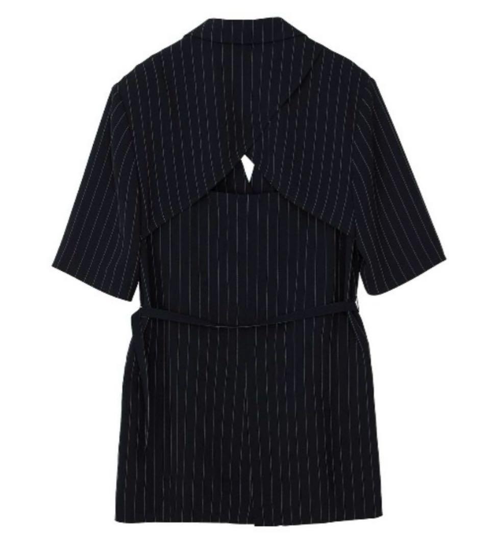 AMERI BACK CURTAIN OPEN HS JACKETネイビーM