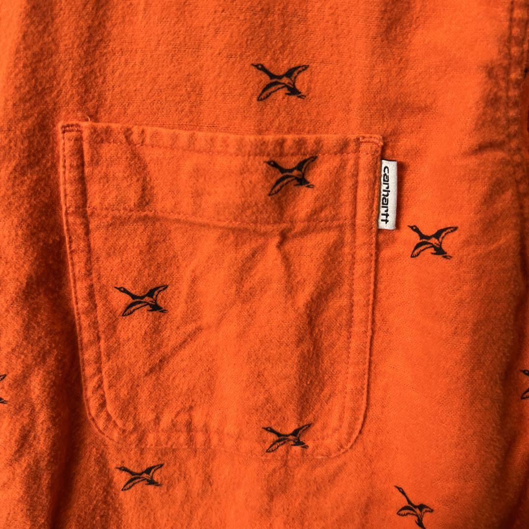 carhartt カーハート　オレンジ　アルダックス　シャモアシャツ　M トップス