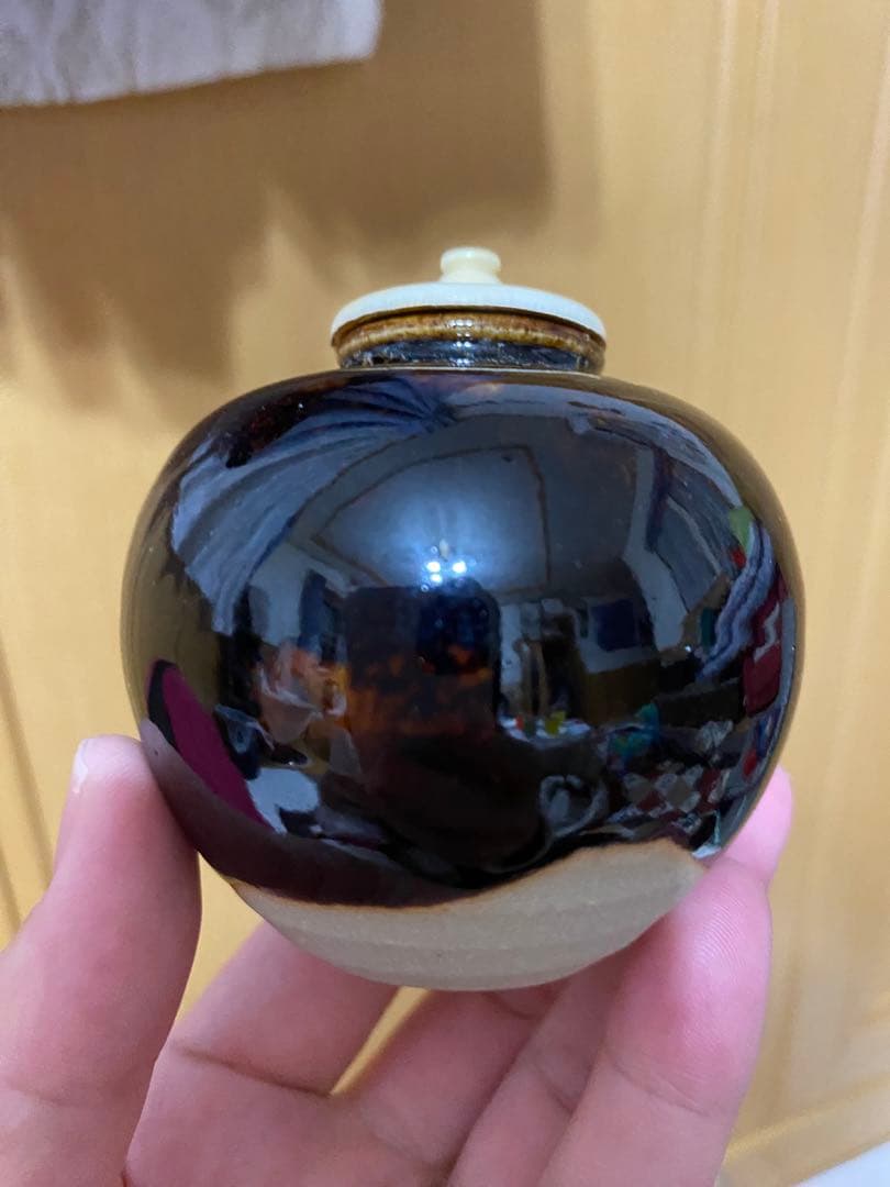 桶谷定一 作 文琳 鶴首 茶入 茶道具 桶谷定一 作 文琳 鶴首 茶入 茶道具