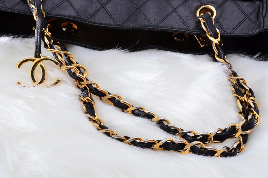 【美品】　ＣＨＡＮＥＬ　　マトラッセ　チェーン　ラムスキン　ゴールド金具