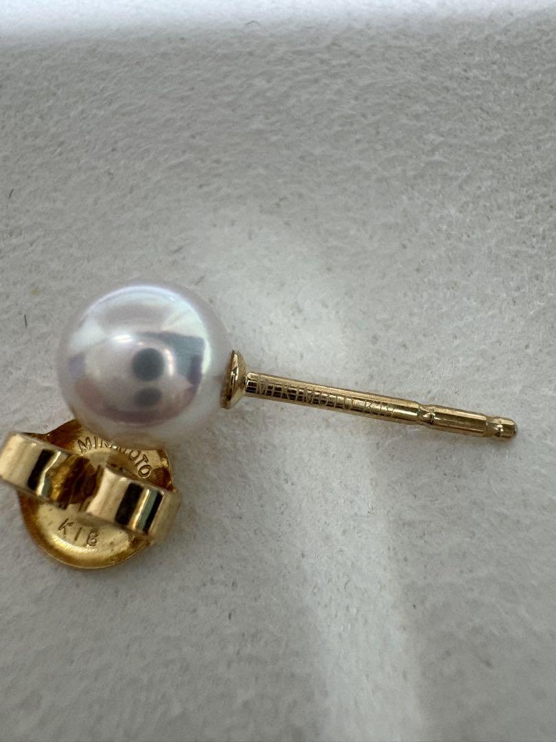 ミキモト　MIKIMOTO パール　真珠　ピアス K18 一粒