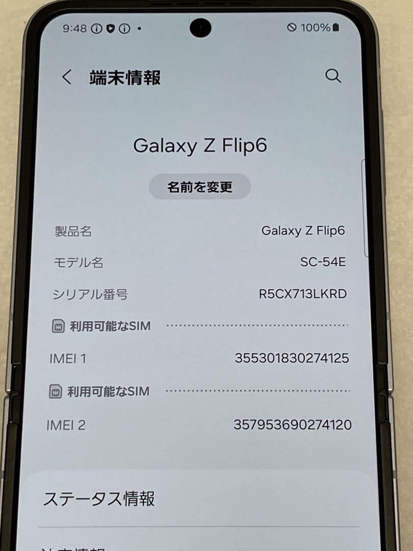 専用Galaxy　Z　Flip6　ブルー　256GB　SC-54E　SIMフリー