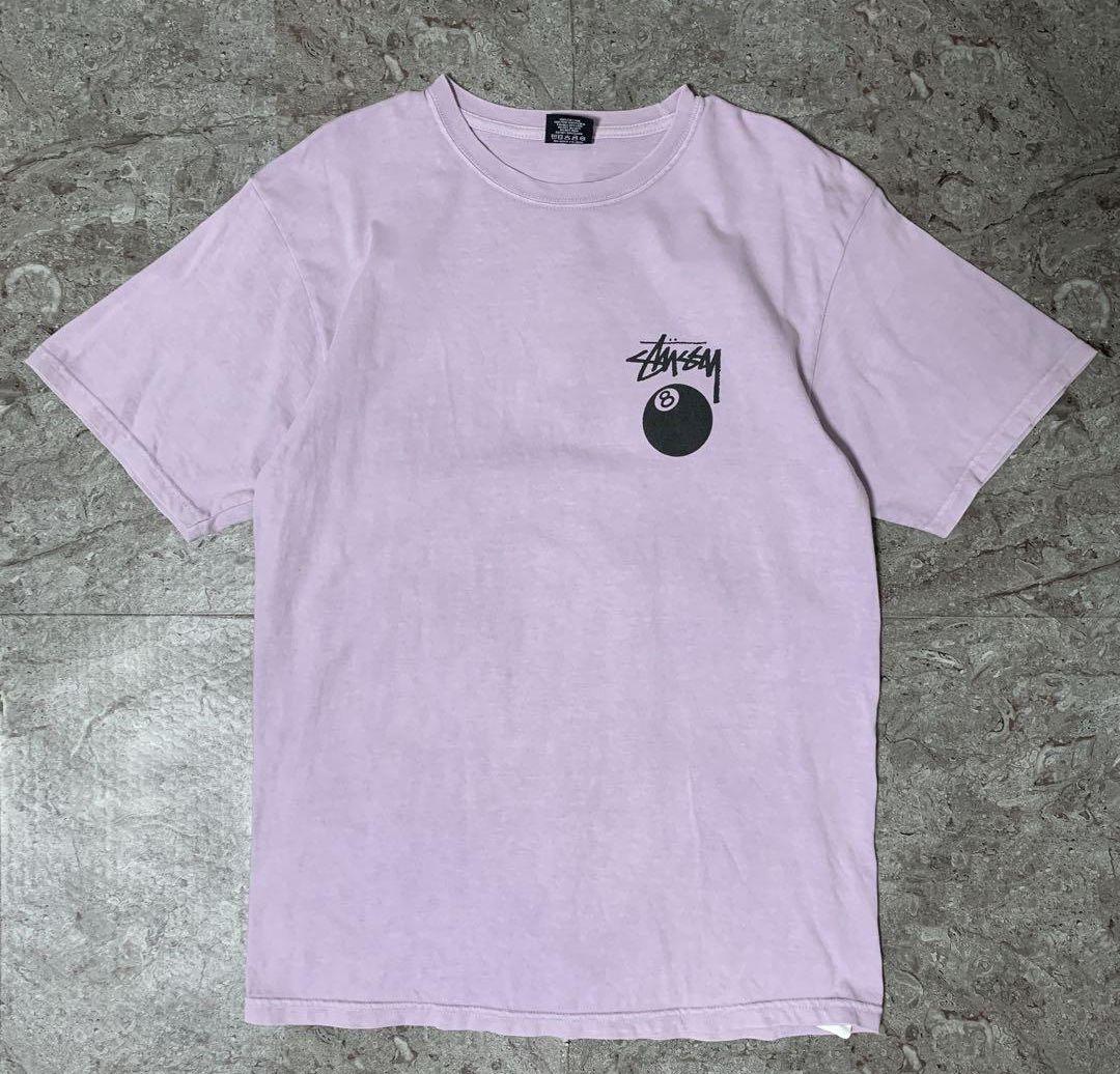 Stussy 薄紫 8ボール Tシャツ